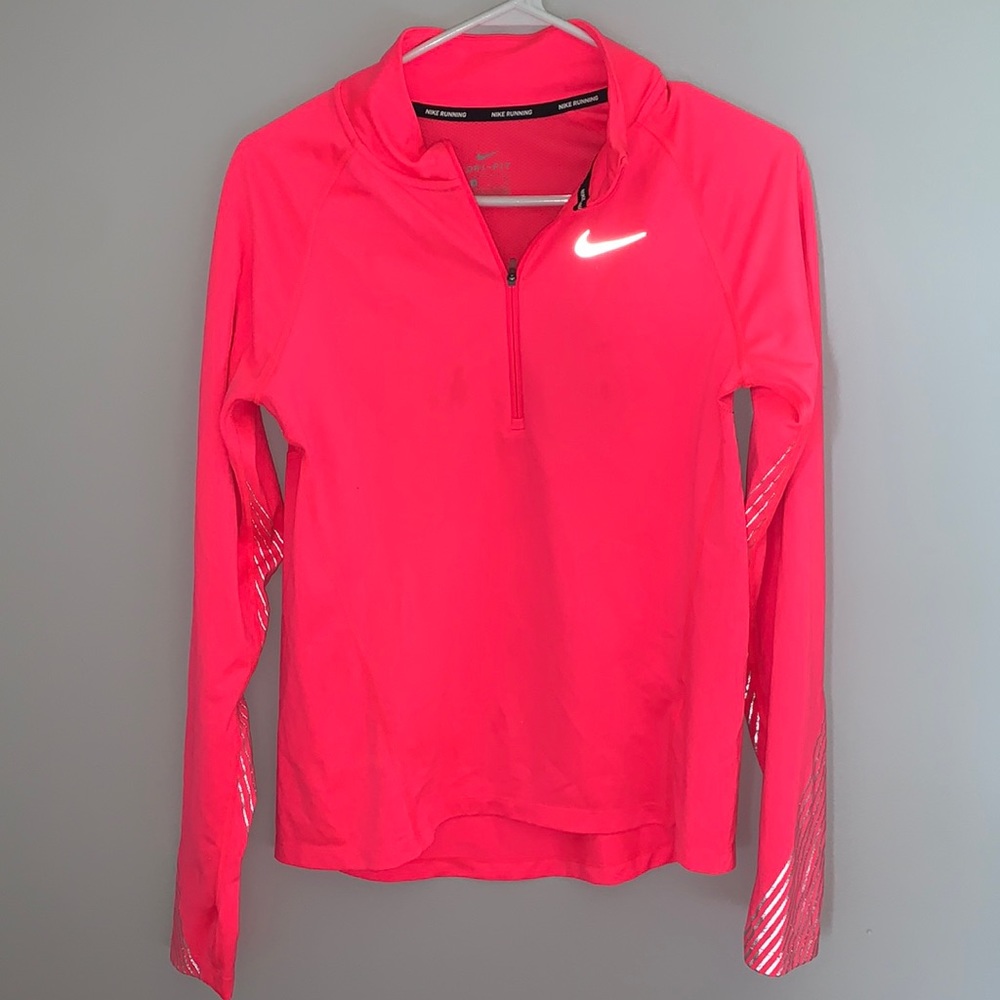 Nike running pink half zip